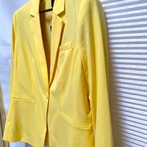 The Limited yellow blazer NWT plus size 16W shoulder pads lined back vent